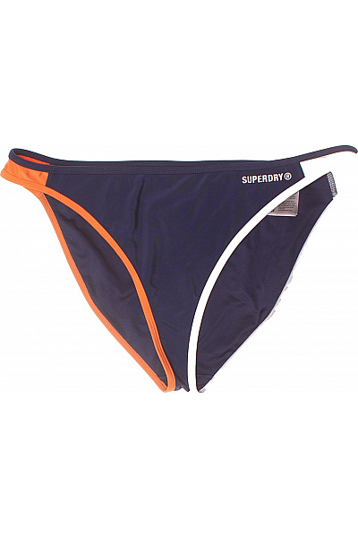 SUPERDRY Modré Bikiny Na Zavazování Oranžové Lemování Vel. 42