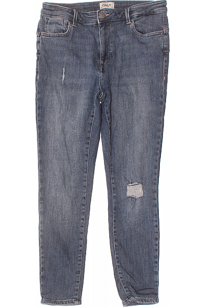 ONLY Dámské Džíny Modré Skinny Strečové Děravé Velikost L