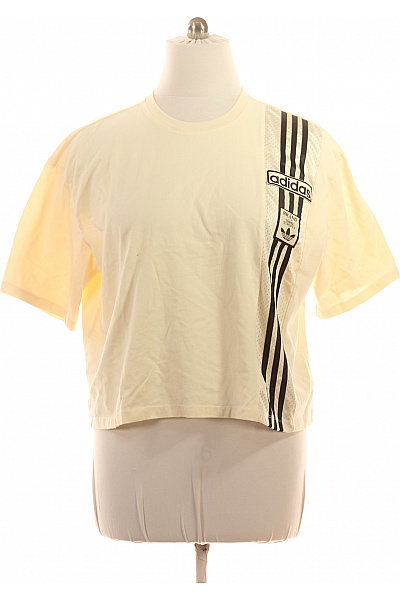 ADIDAS Dámské tričko s krátkým rukávem a potiskem béžové Vel. XL | ADIDAS | obrázek 2