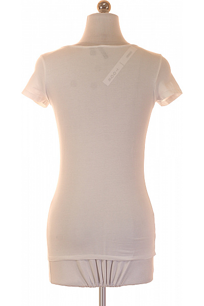 VERO MODA Dámské tričko s krátkým rukávem bílé jednobarevné basic Velikost S | VERO MODA | obrázek 2