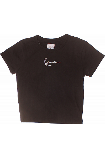 Kani Dámské černé tričko s krátkým rukávem a výšivkou basic crop top Velikost m | Kani | obrázek 2