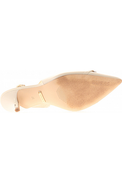 Guess dámské lodičky na podpatku elegantní béžové kožené s páskem Vel. 37 | Guess | obrázek 3