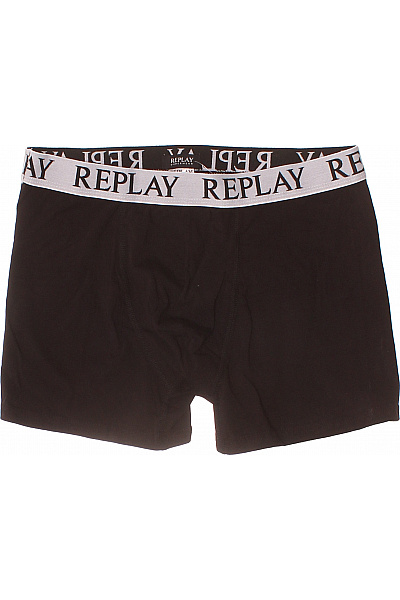 REPLAY Pánské Bavlněné Boxerky černé Velikost XL