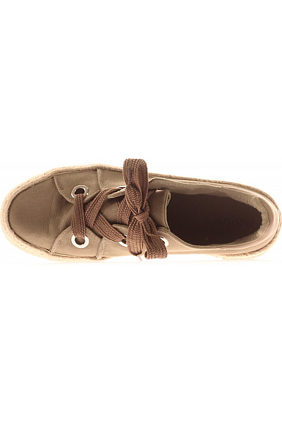 dámské plátěné espadrilky na platformě šněrovací letní khaki Vel. 41 | Unimoda | obrázek 2