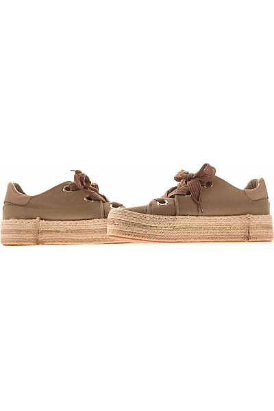 dámské plátěné espadrilky na platformě šněrovací letní khaki Vel. 41 | Unimoda | obrázek 5
