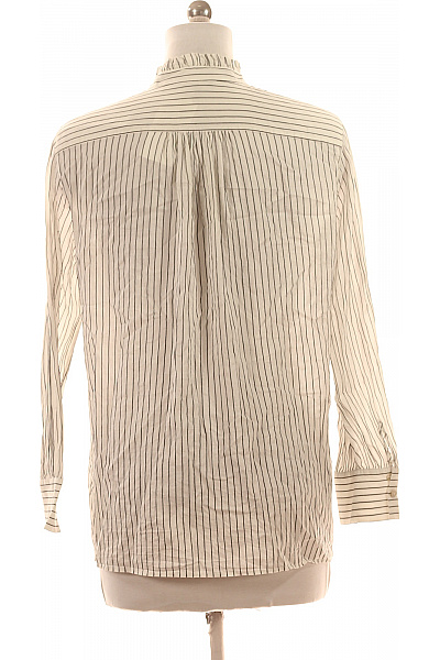 massimo dutti dámská košile s dlouhým rukávem pruhovaná elegantní se stojáčkem Vel. m | massimo dutti | obrázek 3