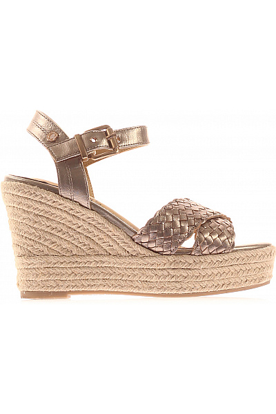 CARMELA Dámské Zlaté Espadrilky Na Platformě S Páskem Vel. 36