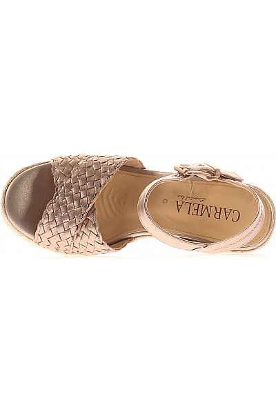 CARMELA dámské zlaté espadrilky na platformě s páskem Vel. 36 | CARMELA | obrázek 2