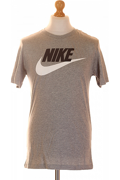 Nike Pánské tričko s krátkým rukávem a potiskem basic šedé Vel. S | Nike | obrázek 2