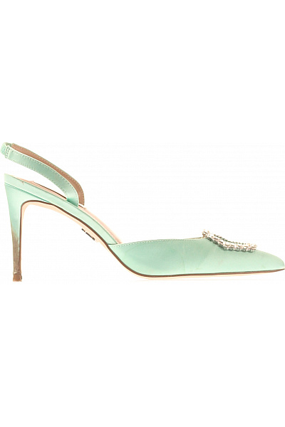 Steve Madden Dámské Lodičky Na Podpatku Zelené S Kamínky Elegantní Velikost 38
