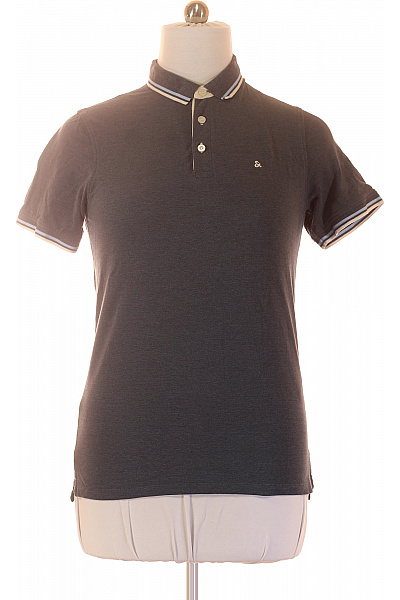 JACK & JONES Pánské tričko polo s krátkým rukávem šedé Vel. EU L | JACK & JONES | obrázek 2