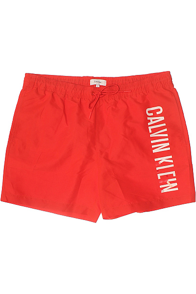 Calvin Klein Pánské červené Kraťasy Calvin Klein S Potiskem Volnočasové Plážové Vel. EU L