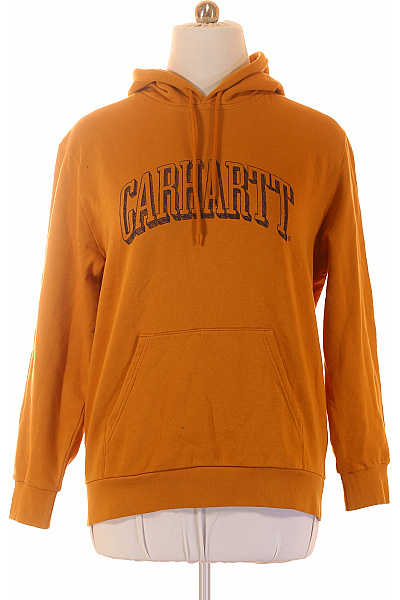 Carhartt Pánská Oranžová Mikina S Kapucí A Potiskem Vel. EU L