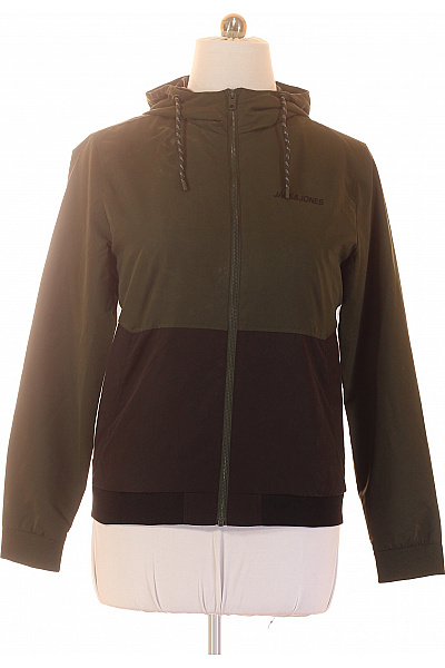 JACK & JONES Pánská Bunda S Kapucí Zelená Sportovní Lehká Větrová Velikost L