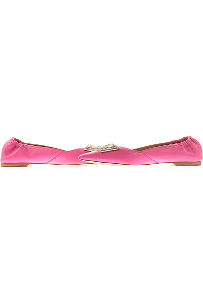 Bibi Lou růžové kožené baleríny špičaté s kamínky elegantní volnočasové jarní Vel. 38 | Bibi Lou | obrázek 5