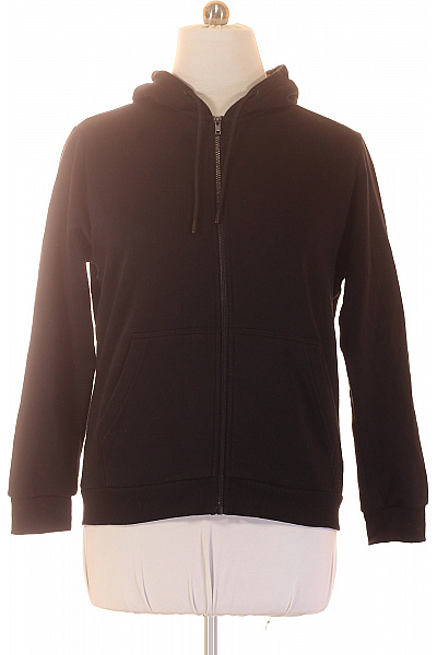 JACK & JONES Pánská černá Mikina S Kapucí Na Zip S Dlouhým Rukávem Vel. L