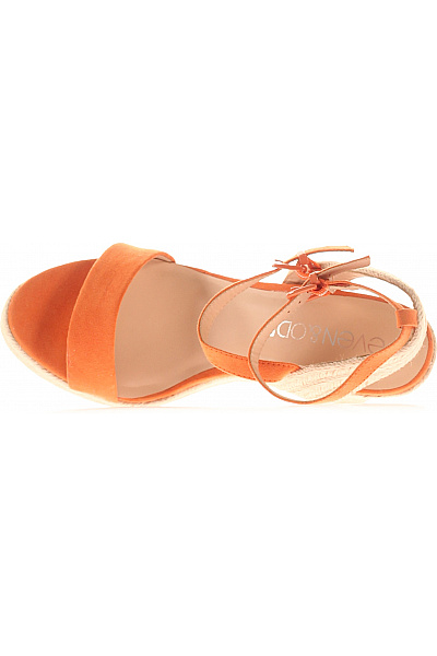 dámské oranžové espadrilky na klínku s páskem Velikost 41 | Unimoda | obrázek 2
