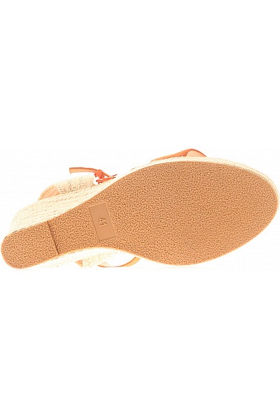 dámské oranžové espadrilky na klínku s páskem Velikost 41 | Unimoda | obrázek 3