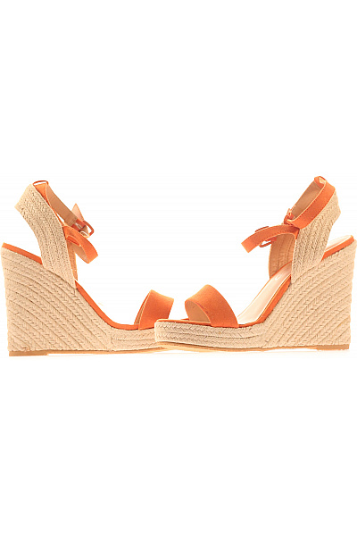 dámské oranžové espadrilky na klínku s páskem Velikost 41 | Unimoda | obrázek 5