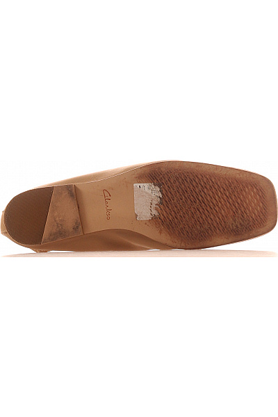 Clarks Dámské béžové kožené baleríny špičaté elegantní jarní volnočasové Velikost 23.5 | Clarks | obrázek 3