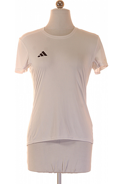 ADIDAS Dámské Tričko Krátký Rukáv Bílé Jednobarevné Sportovní Velikost S