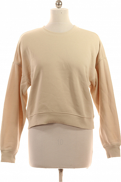 ONLY Dámská béžová mikina s dlouhým rukávem crewneck jednobarevná Vel. M | ONLY | obrázek 2