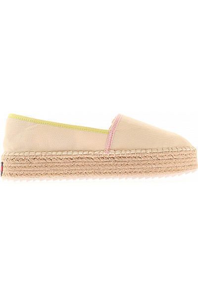 TOMMY HILFIGER Dámské Plátěné Espadrilky Letní Nazouvací Béžové Vel. EU 40