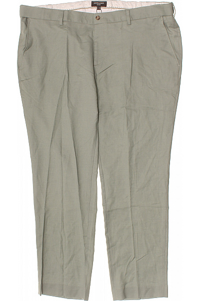 JACK & JONES Pánské kalhoty elegantní rovné business polyesterové zelené Velikost EU 64 | JACK & JONES | obrázek 2