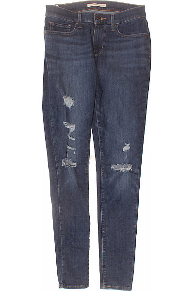 LEVIS Dámské Modré Skinny Džíny S Dírami Velikost 27
