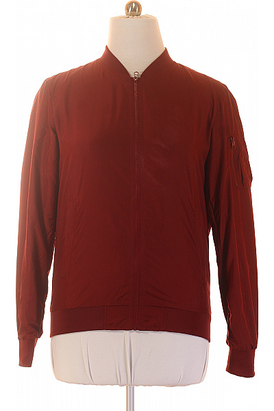 URBAN CLASSICS Pánská Bomber Bunda červená Se Zipem Lehká Moderní Vel. EU L