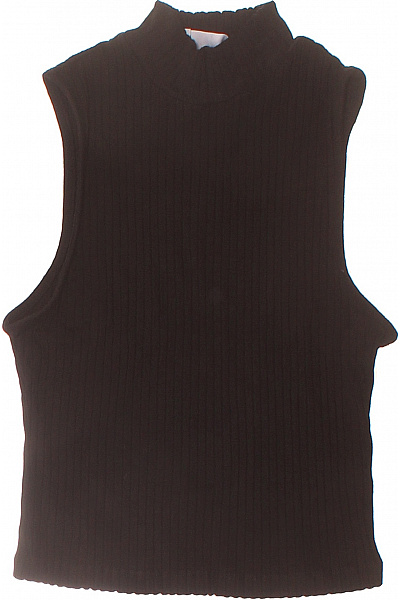 dámské černé tričko bez rukávů s rolákem basic Vel. EU 38 | Unimoda | obrázek 2
