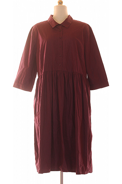 dámské košilové šaty volnočasové červené Vel. XL | Unimoda | obrázek 2