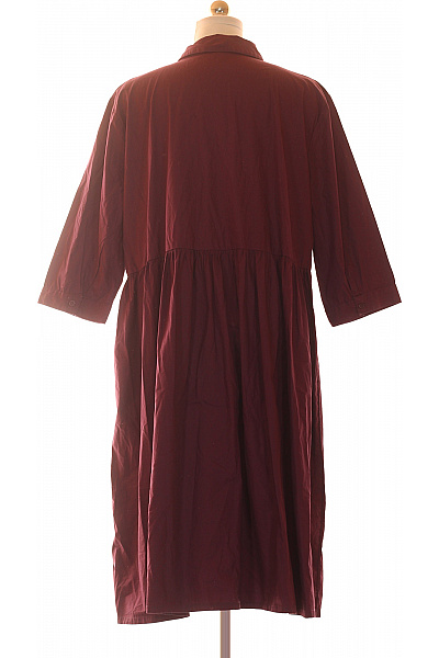 dámské košilové šaty volnočasové červené Vel. XL | Unimoda | obrázek 3