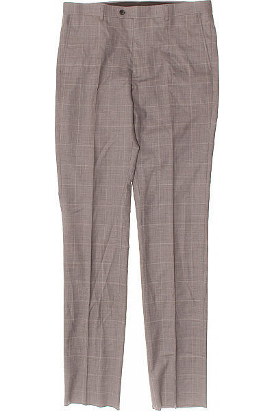 John Varvatos Pánské vlněné kostkované elegantní kalhoty rovné Velikost 40/33 | John Varvatos | obrázek 2