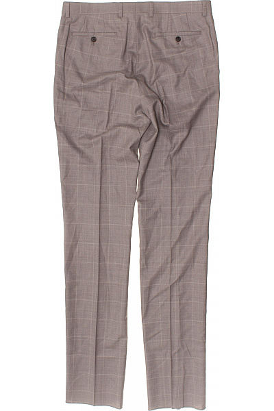 John Varvatos Pánské vlněné kostkované elegantní kalhoty rovné Velikost 40/33 | John Varvatos | obrázek 3