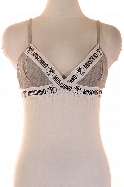 MOSCHINO šedá braletová podprsenka s logem bavlna Velikost EU 85 | MOSCHINO | obrázek 2