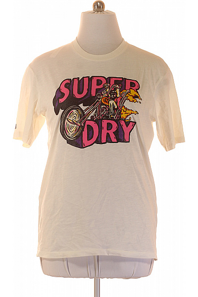 SUPERDRY Tričko S Krátkým Rukávem A Potiskem Motorkáře Vel. M