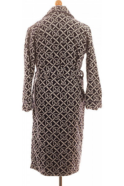 Pánský župan s geometrickým vzorem měkký černobílý Vel. xs | Unimoda | obrázek 3