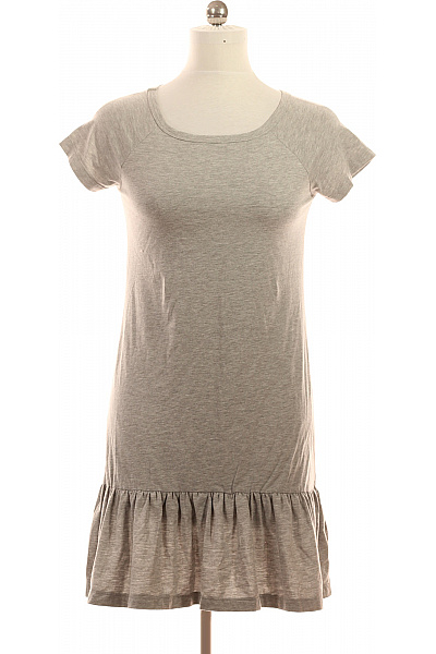 Peuterey šedé tričkové šaty s volným střihem a volánem Vel. 40 | Peuterey | obrázek 2