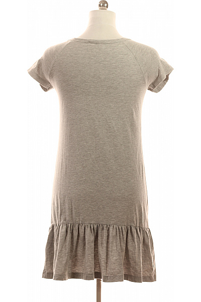 Peuterey šedé tričkové šaty s volným střihem a volánem Vel. 40 | Peuterey | obrázek 3