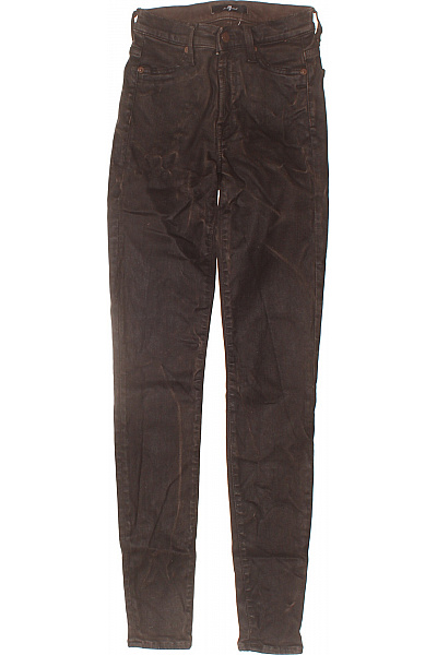 7 For All Mankind Dámské Džíny Skinny Vysoký Pas Strečové Hnědé Velikost 25
