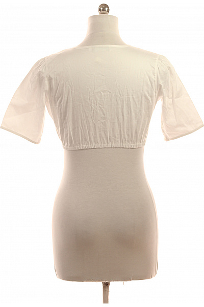 COUNTRY LINE  dámské bavlněné tričko s krátkým rukávem bílé crop top s výšivkou Velikost 38 | COUNTRY LINE  | obrázek 3