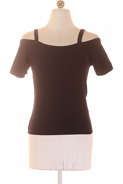 New look Dámské černé tričko s krátkým rukávem a odhalenými rameny Vel. 10 | New look | obrázek 2