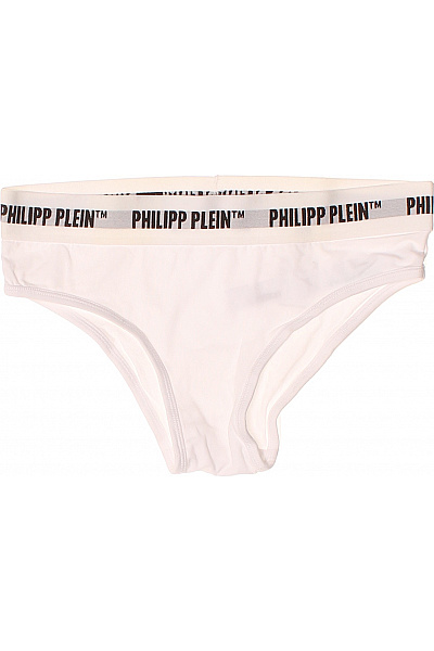 PHILLIP PLEIN Dámské Bavlněné Kalhotky Bílé Vel. M