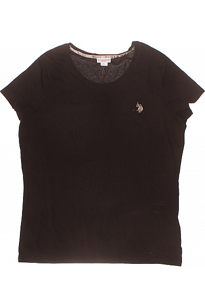 U.S.POLO ASSN. Dámské Tričko S Krátkým Rukávem černé S Výšivkou Basic Vel. XL