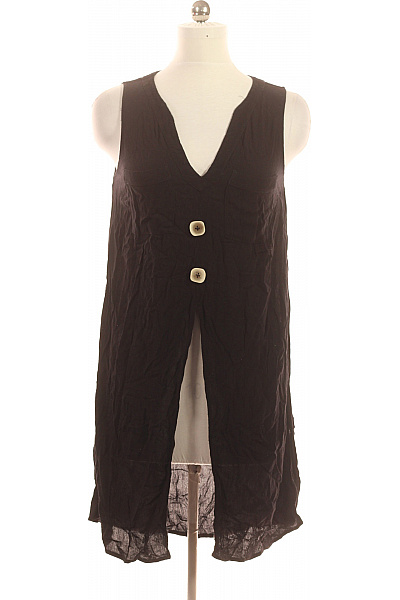 River Island Černá tuniková halenka bez rukávů s výstřihem do V Vel. EU 40 | River Island | obrázek 2