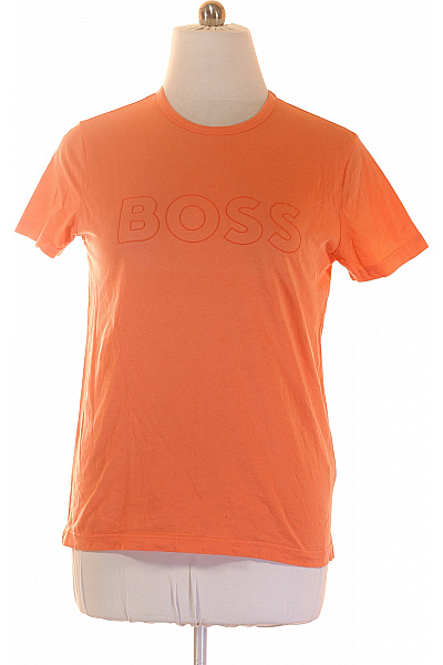 Hugo Boss Dámské tričko s krátkým rukávem a nápisem oranžové Vel. L | Hugo Boss | obrázek 2