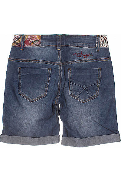 DESIGUAL Dámské džínové kraťasy s potiskem volnočasové krátké Velikost 24 | DESIGUAL | obrázek 2