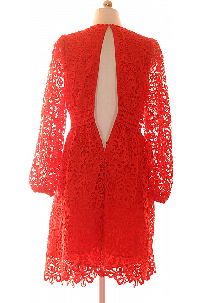Coast Červené krajkové šaty s dlouhým rukávem elegantní boho Velikost 36 | Coast | obrázek 2