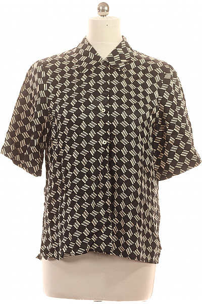 ARKET Dámská košile s krátkým rukávem vzorovaná černobílá ležérní Vel. 38 | ARKET | obrázek 2